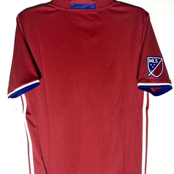 Adidas MLS FC DALLAS Red Youth JERSEY Sz L or XL New w tags - Picture 2 of 2